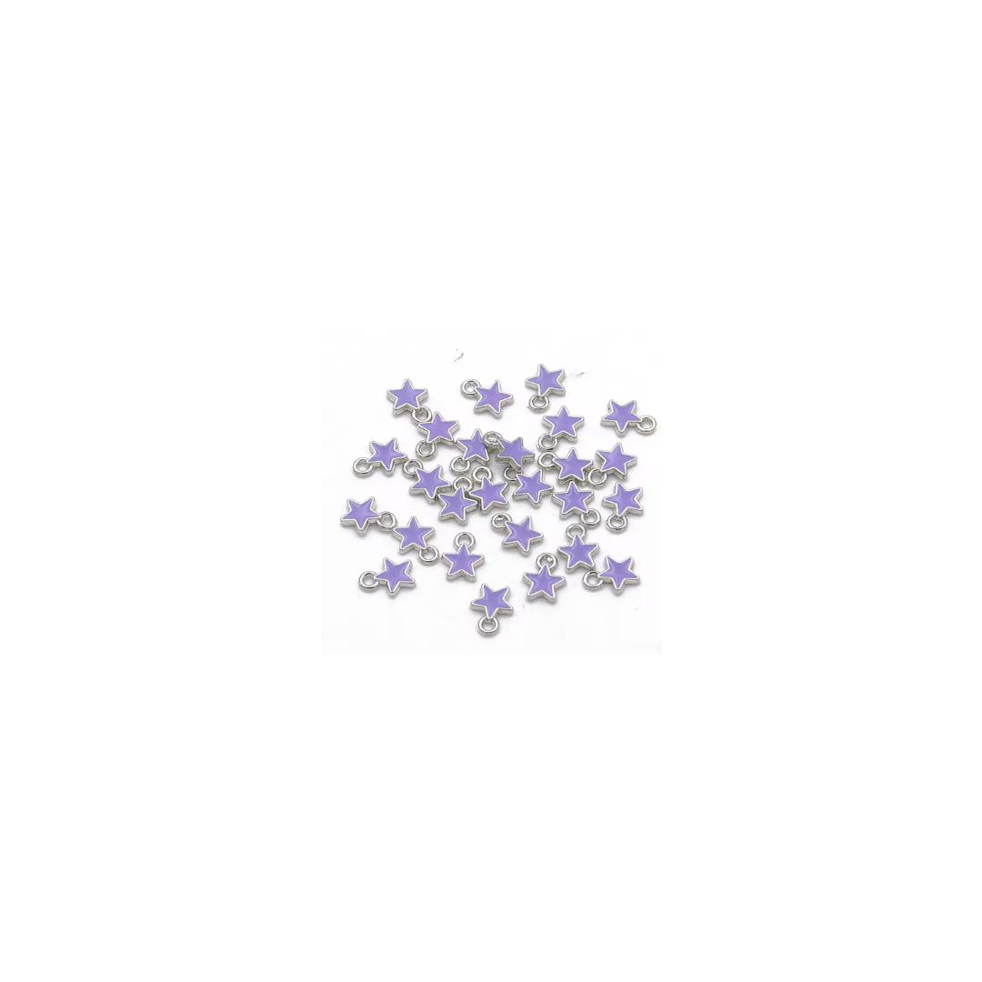 Silver- Mini coloured star