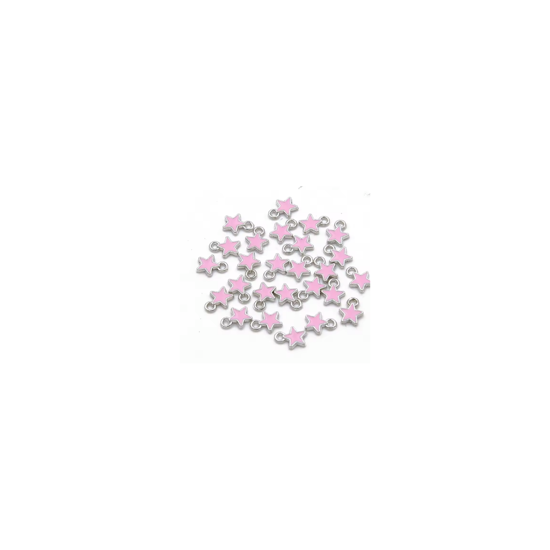 Silver- Mini coloured star