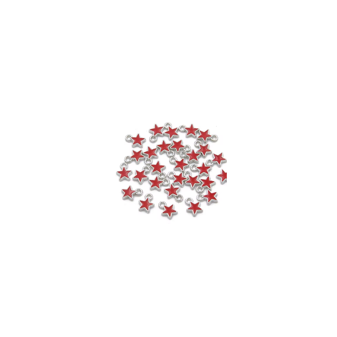 Silver- Mini coloured star