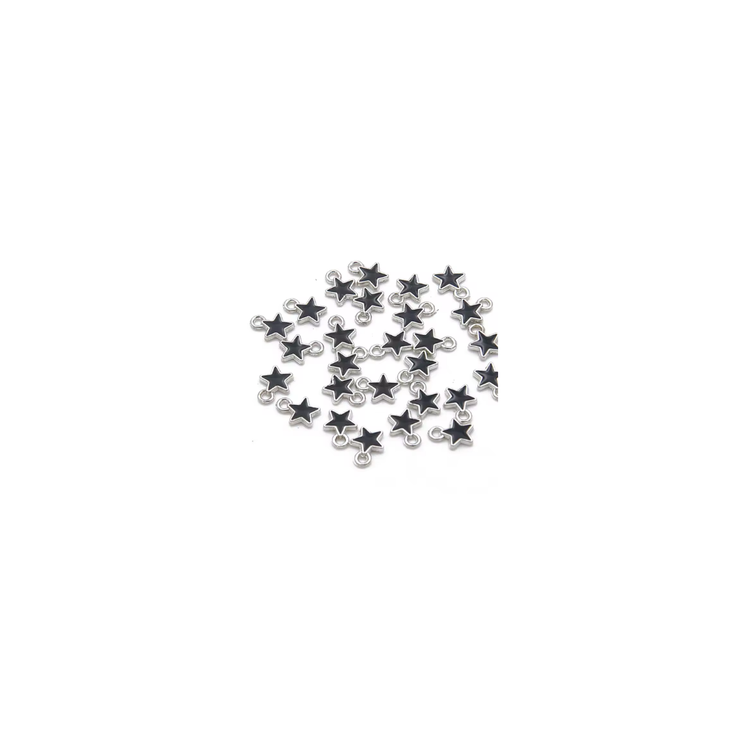 Silver- Mini coloured star