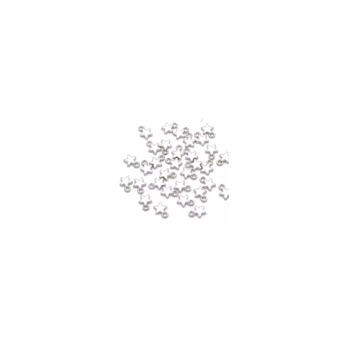 Silver- Mini coloured star