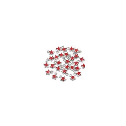 Silver- Mini coloured star