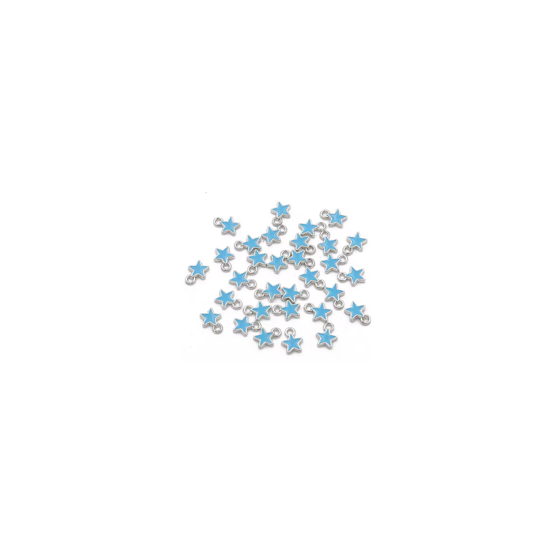 Silver- Mini coloured star